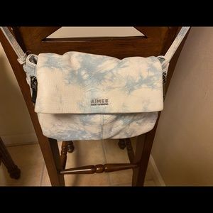 Tie dye leather purse